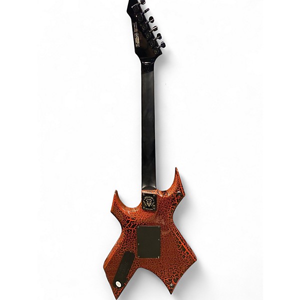 Used B.C. Rich Stranger Things "Eddie's" Limited Edition Warlock Red Crackle Solid Body Electric Guitar