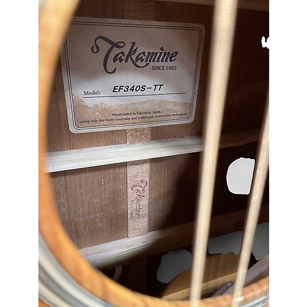 Used Takamine EF340S-TT THERMAL TOP SERIES Natural Acoustic Electric Guitar