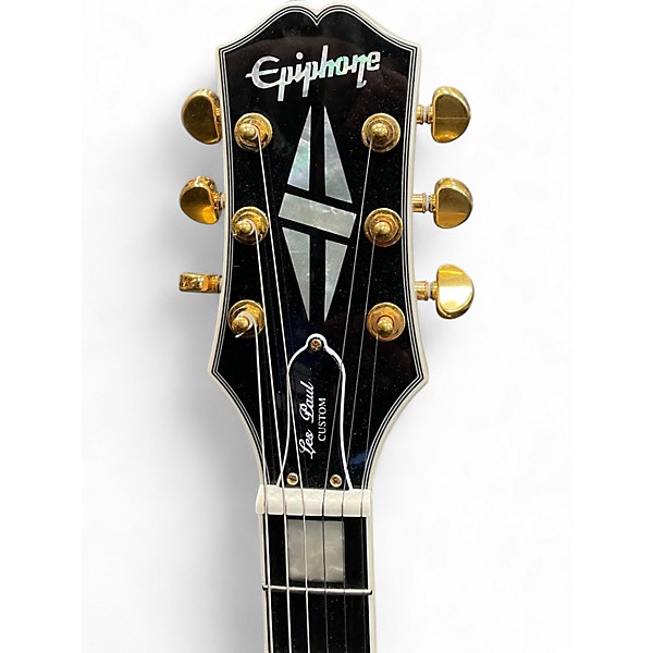 Used Epiphone Les Paul Custom WHITE Solid Body Electric Guitar