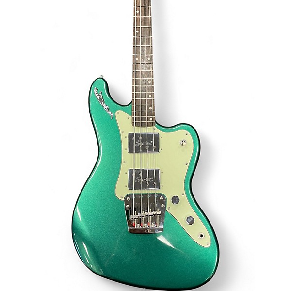 Used 2024 Squier Paranormal Rascal Bass HH Sherwood Green Electric Bass Guitar