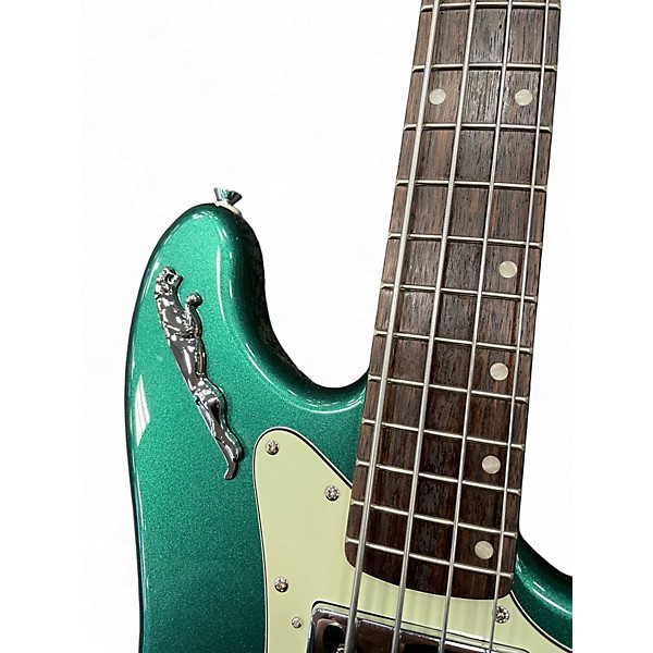 Used 2024 Squier Paranormal Rascal Bass HH Sherwood Green Electric Bass Guitar