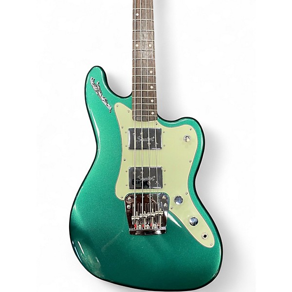 Used 2024 Squier Paranormal Rascal Bass HH Sherwood Green Electric Bass Guitar
