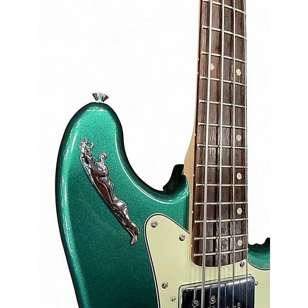 Used 2024 Squier Paranormal Rascal Bass HH Sherwood Green Electric Bass Guitar