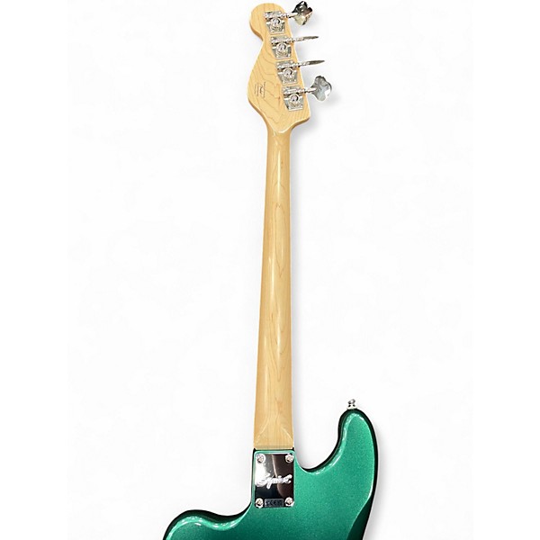 Used 2024 Squier Paranormal Rascal Bass HH Sherwood Green Electric Bass Guitar