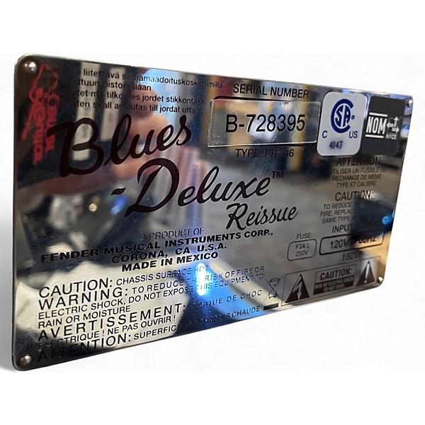 Used Fender Blues Deluxe Reissue 40W 1x12 Tweed Tube Guitar Combo Amp