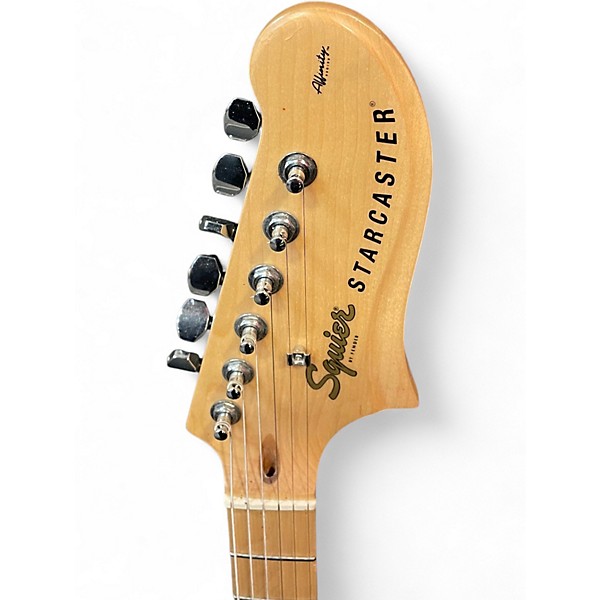 Used Squier Affinity Series Starcaster White Hollow Body Electric Guitar