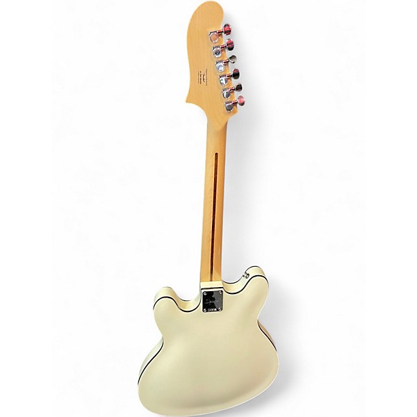 Used Squier Affinity Series Starcaster White Hollow Body Electric Guitar