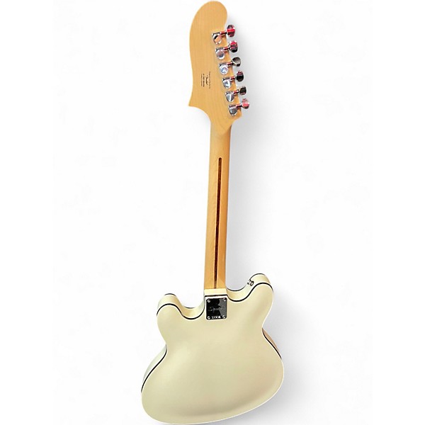 Used Squier Affinity Series Starcaster White Hollow Body Electric Guitar