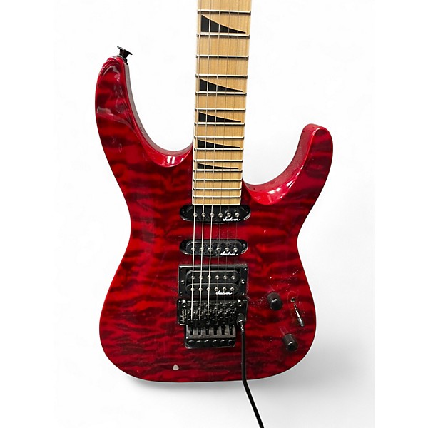 Used Jackson JS34Q Dinky Transparent Red Solid Body Electric Guitar