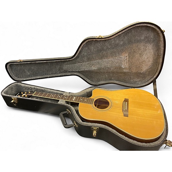 Used Epiphone AJ18SCE Advanced Jumbo Natural Acoustic Electric Guitar