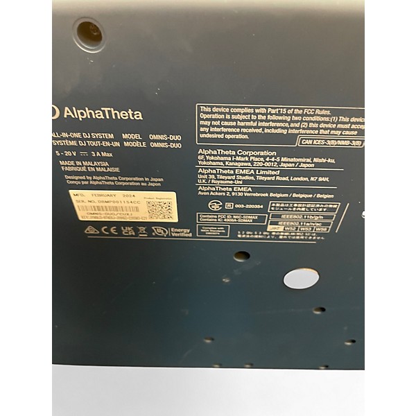 Used AlphaTheta OMNUS DUO DJ Controller