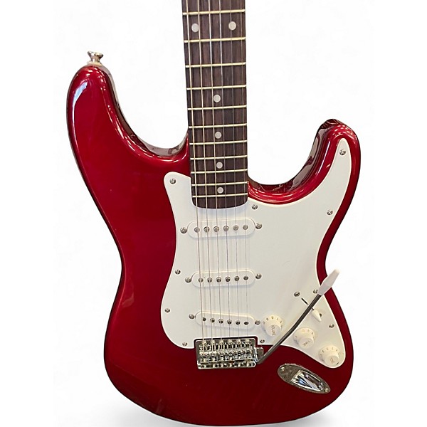 Used Squier Affinity Stratocaster Maroon Solid Body Electric Guitar
