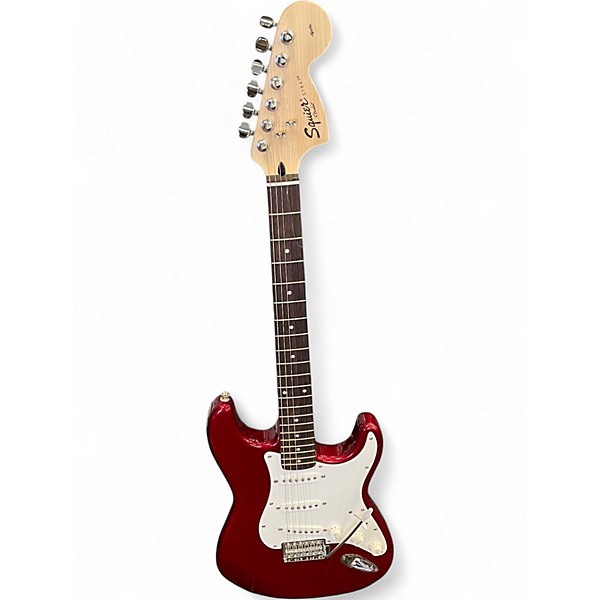 Used Squier Affinity Stratocaster Maroon Solid Body Electric Guitar