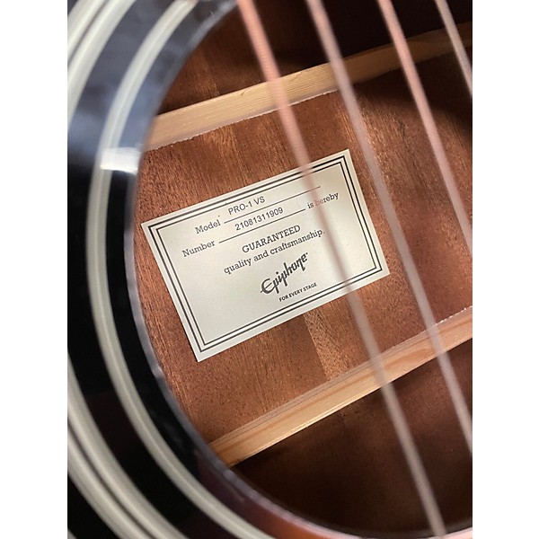 Used Epiphone PRO-1 VS 2 Tone Sunburst Acoustic Guitar