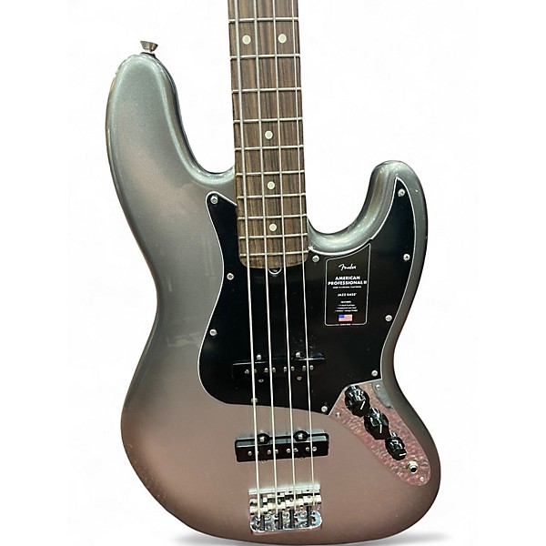 Used 2021 Fender American Professional II Jazz Bass Mercury Electric Bass Guitar