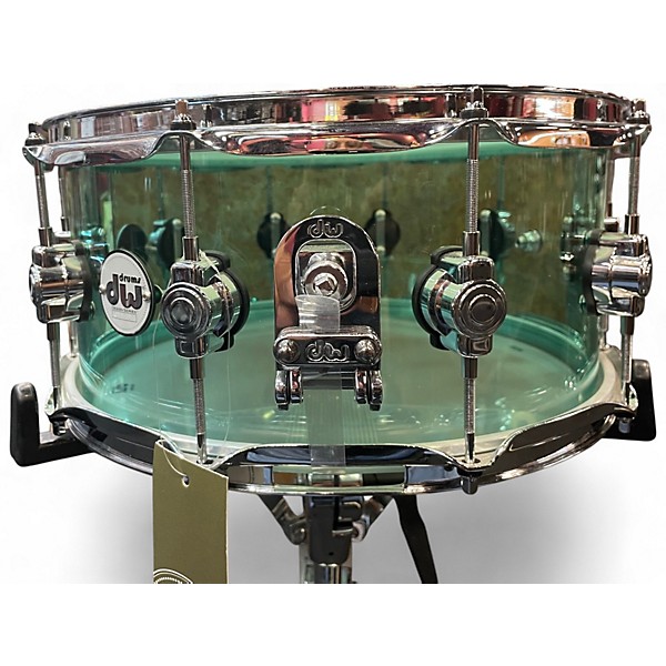 Used DW 6.5X14 Design Series Acrylic Snare Sea Glass Drum