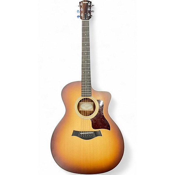 Used Taylor 214CE-K 2 Color Sunburst Acoustic Electric Guitar