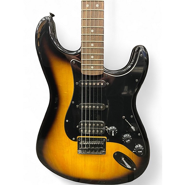 Used Squier Stratocaster Sunburst Solid Body Electric Guitar