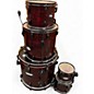 Used Pearl 5 Piece Vision Crimson Red Burst Drum Kit thumbnail