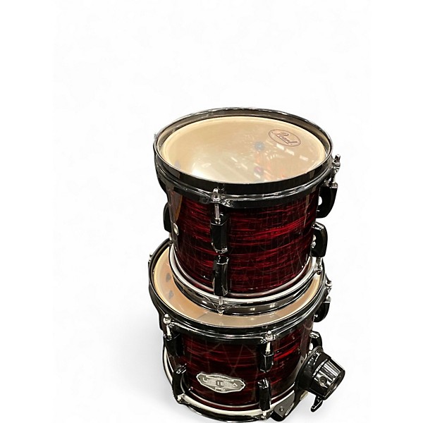 Used Pearl 5 Piece Vision Crimson Red Burst Drum Kit