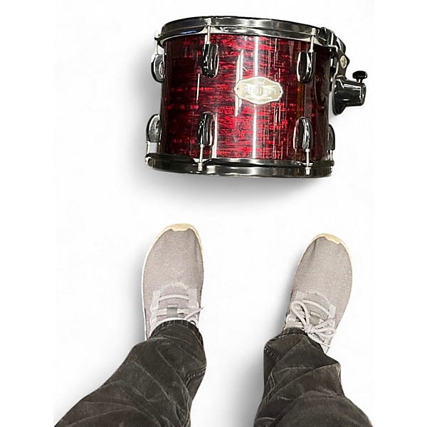 Used Pearl 5 Piece Vision Crimson Red Burst Drum Kit