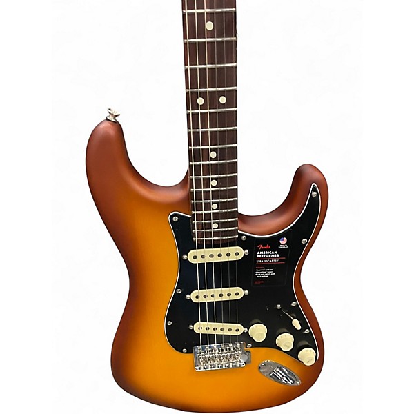 Used Fender STRATOCASTER AMERICAN PERFORMER 2 Tone Sunburst Solid Body Electric Guitar