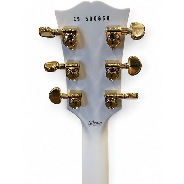 Used Gibson Les Paul Custom Alpine White Solid Body Electric Guitar