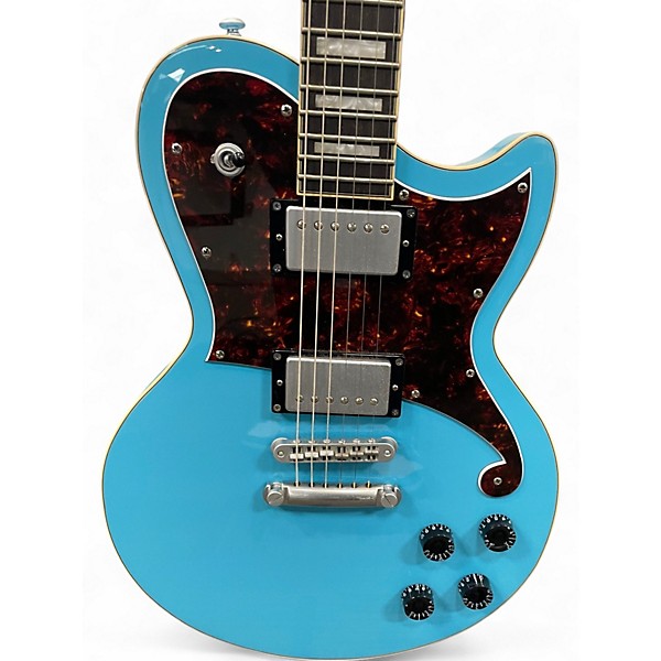 Used D'Angelico PREMIER ATLANTIC Sonic Blue Solid Body Electric Guitar