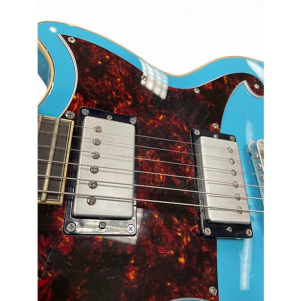Used D'Angelico PREMIER ATLANTIC Sonic Blue Solid Body Electric Guitar