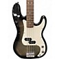 Used Glen Burton Double Cut Trans Gray Electric Bass Guitar