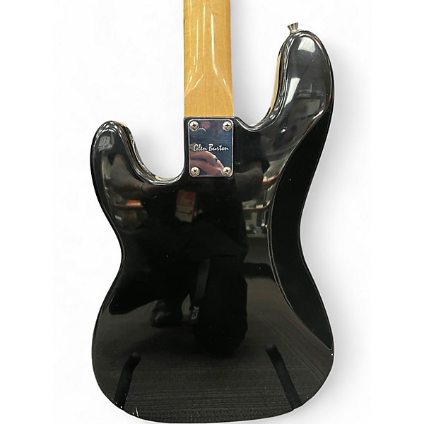 Used Glen Burton Double Cut Trans Gray Electric Bass Guitar