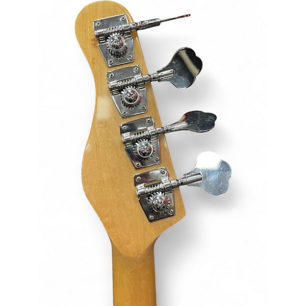 Used Glen Burton Double Cut Trans Gray Electric Bass Guitar