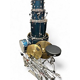 Used Pearl 5 Piece Export BLUE SPARKLE Drum Kit