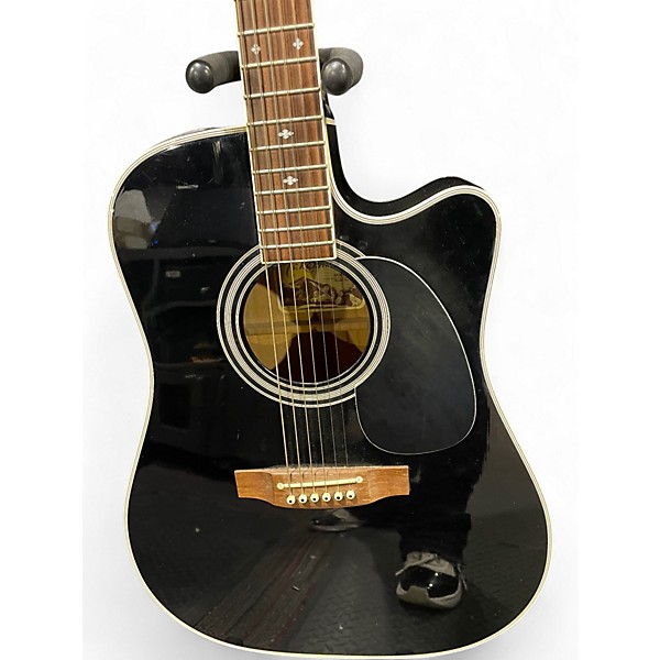 Used 2003 Takamine EF341SCX Black Acoustic Electric Guitar
