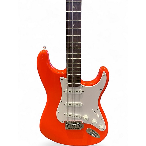 Used Squier Sonic Stratocaster Coral Red Solid Body Electric Guitar