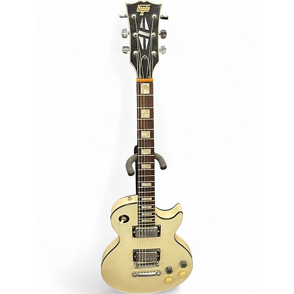 Used Hondo LP Style Cream Solid Body Electric Guitar