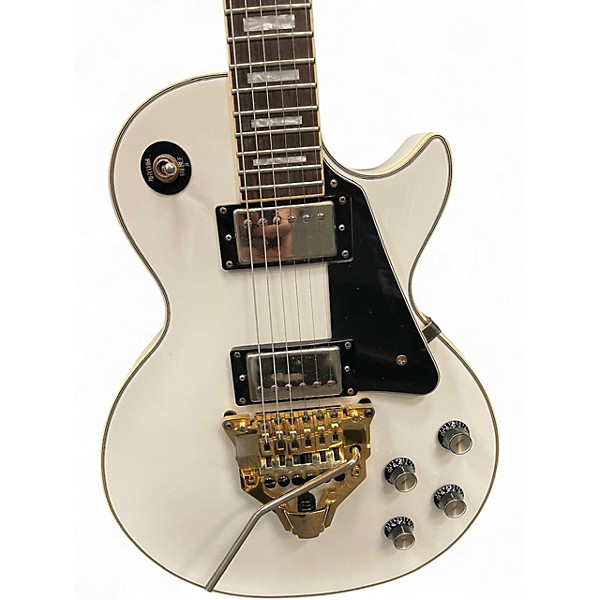 Used 2015 Epiphone Les Paul Custom Alpine White Solid Body Electric Guitar