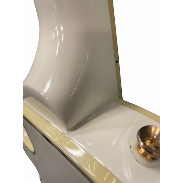 Used 2015 Epiphone Les Paul Custom Alpine White Solid Body Electric Guitar