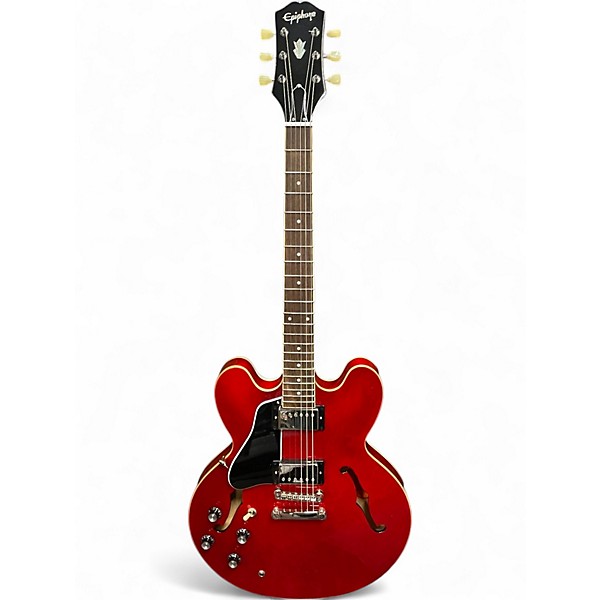 Used Epiphone ES-335 Left-handed Cherry Hollow Body Electric Guitar