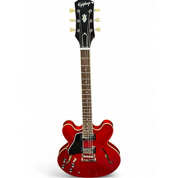 Used Epiphone ES-335 Left-handed Cherry Hollow Body Electric Guitar