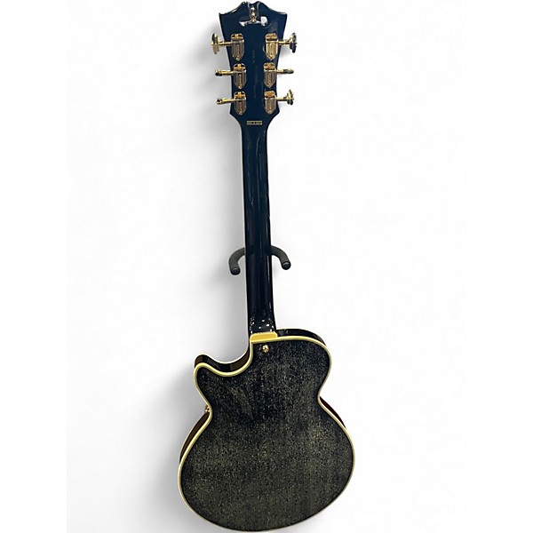 Used 2022 D'Angelico EXCEL SS Black and Gold Hollow Body Electric Guitar