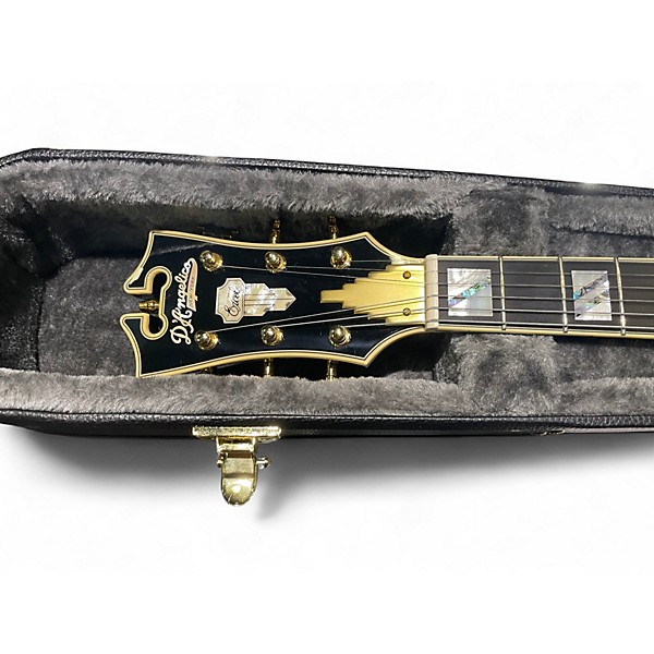Used 2022 D'Angelico EXCEL SS Black and Gold Hollow Body Electric Guitar
