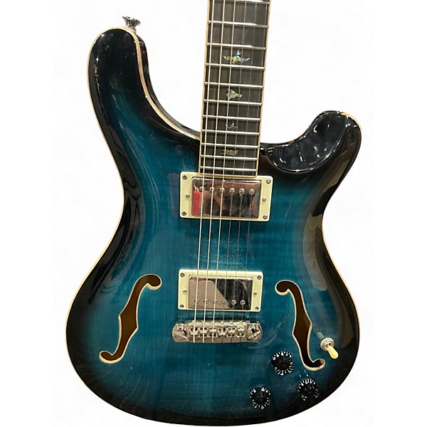 Used PRS SE HOLLOWBODY II PIEZO PEACOCK BLUE Hollow Body Electric Guitar