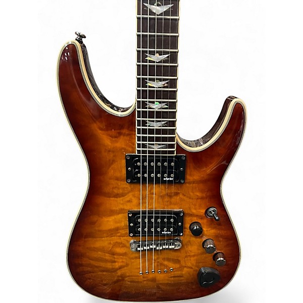 Used Schecter Guitar Research Omen Extreme 6 2 Color Sunburst Solid Body Electric Guitar