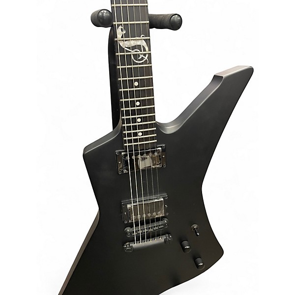Used ESP LTD James Hetfield Snakebyte Satin Black Solid Body Electric Guitar
