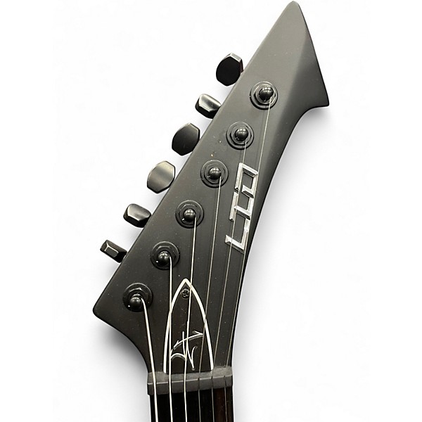 Used ESP LTD James Hetfield Snakebyte Satin Black Solid Body Electric Guitar