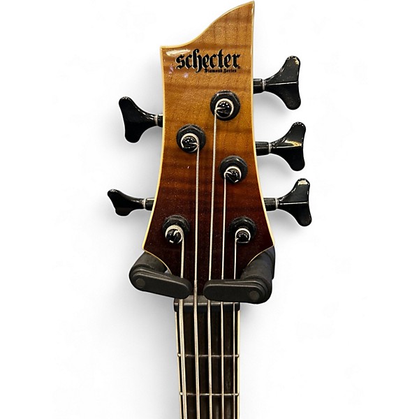 Used Schecter Guitar Research Diamond Series SLS Elite 5 Natural Electric Bass Guitar