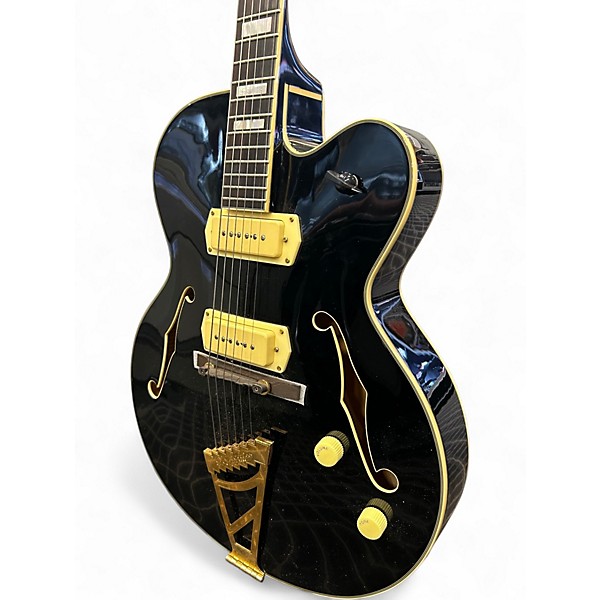 Used D'Angelico EX-59 Black Hollow Body Electric Guitar