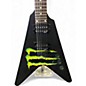 Used Schecter Guitar Research Diamond Series Monster Flying V Black Solid Body Electric Guitar