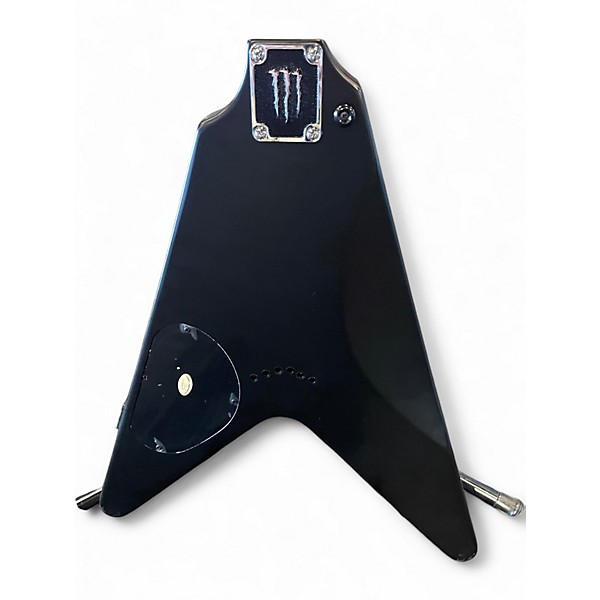 Used Schecter Guitar Research Diamond Series Monster Flying V Black Solid Body Electric Guitar